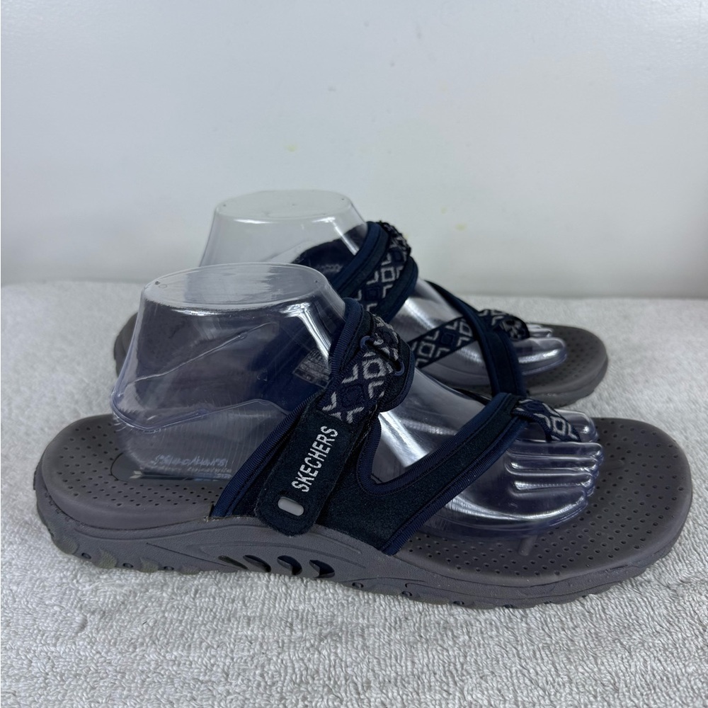 Skechers‎ Womens Raggae Trailway Slip On Sandals Blue Outdoor Size 11